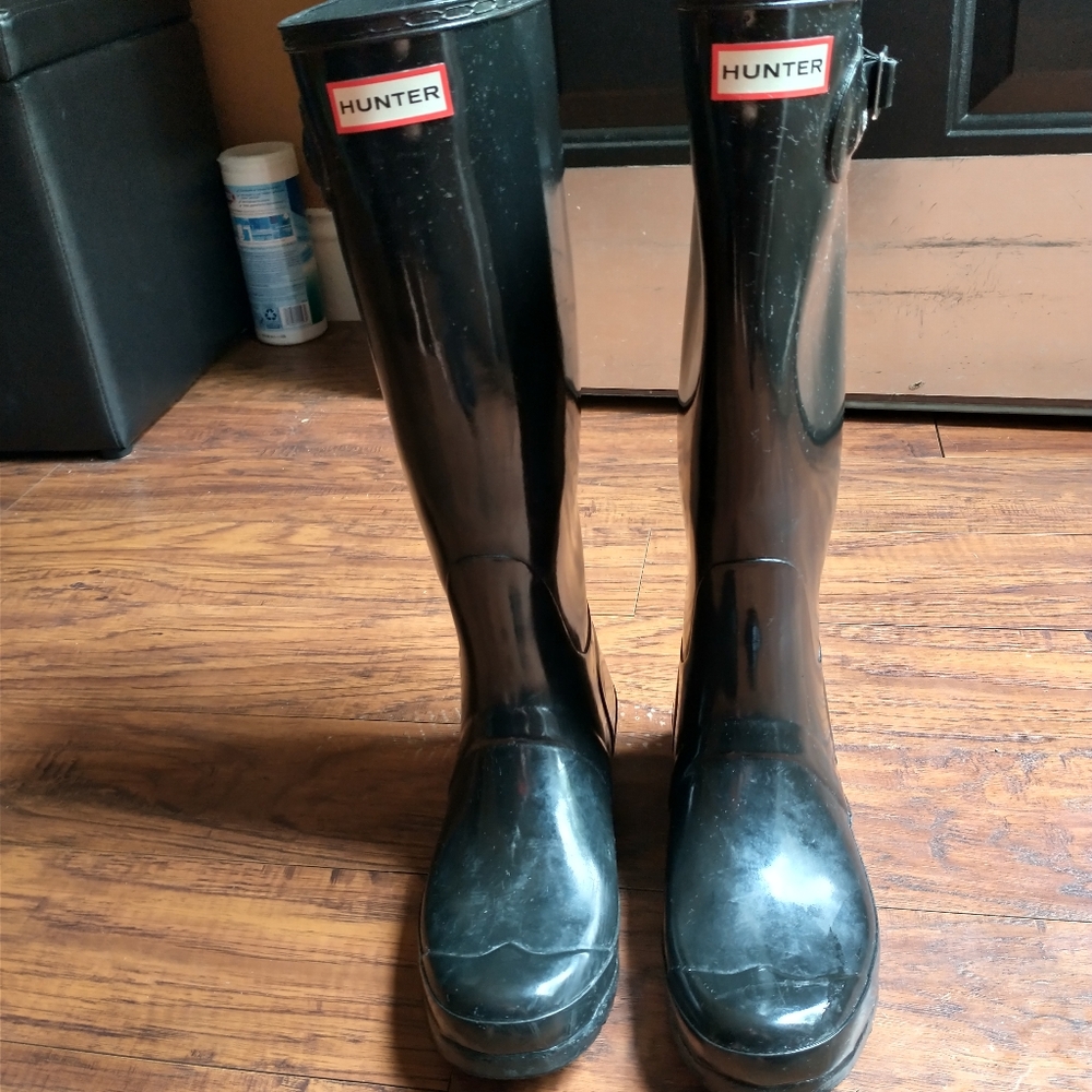 Black Hunter Gloss Boots
